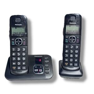 Panasonic KX-TGE630 Black Cordless Telephone System/Digital Answering Machine